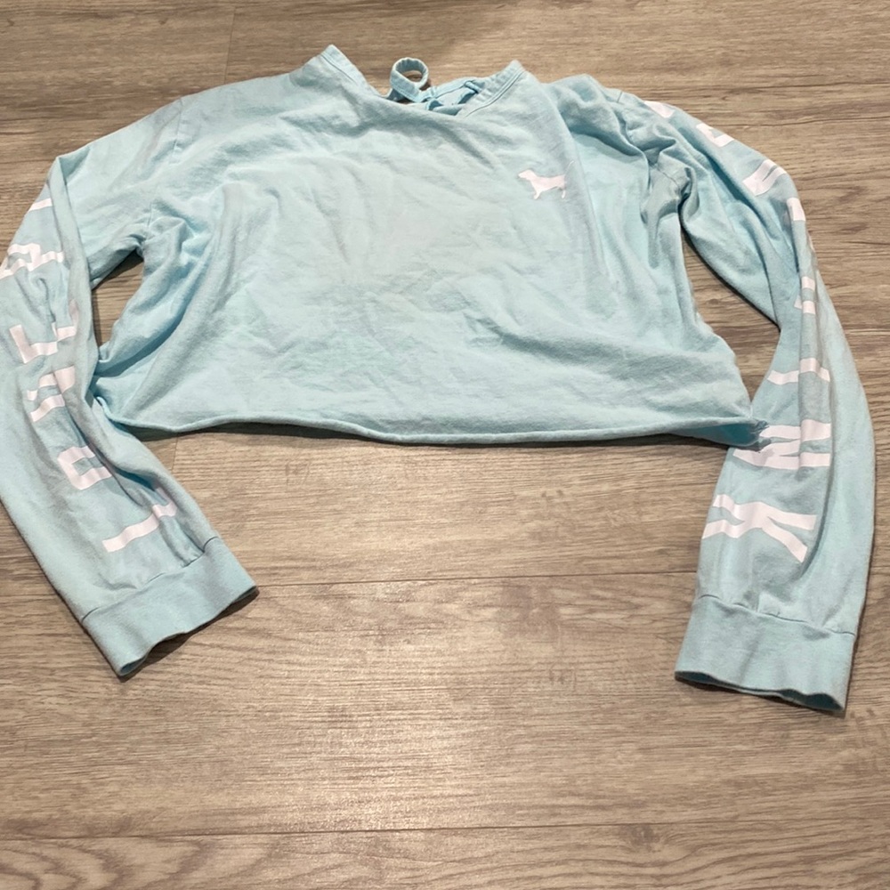 Blue crop top